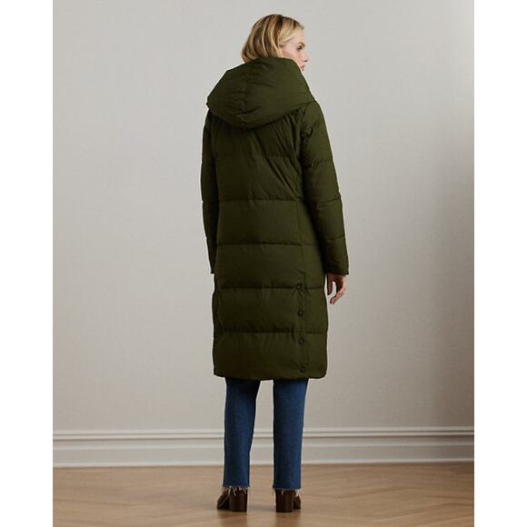 Lauren Ralph Lauren Oversize-Collar Quilted Down Coat Size Small - Picture 3 of 11